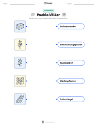 Pueblo-Völker druckbare Arbeitsblatt Vorschau