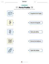 Prévia da folha de atividades imprimível Povos Pueblo
