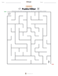 Pueblo-Völker druckbare Arbeitsblatt Vorschau