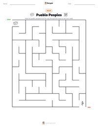 Pueblo Peoples printable worksheet preview