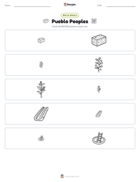 Pueblo Peoples printable worksheet preview