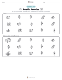 Pueblo Peoples printable worksheet preview