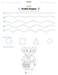 Pueblo Peoples printable worksheet preview