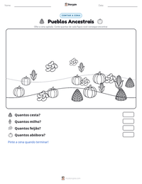 Prévia da folha de atividades imprimível Pueblos Ancestrais