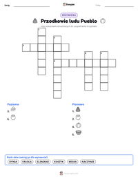 Podgląd drukowalnego arkusza ćwiczeń Przodkowie ludu Pueblo