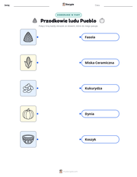 Podgląd drukowalnego arkusza ćwiczeń Przodkowie ludu Pueblo