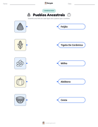 Prévia da folha de atividades imprimível Pueblos Ancestrais