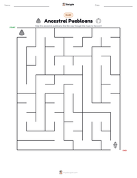 Ancestral Puebloans printable worksheet preview