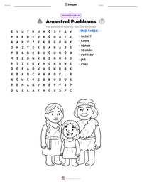 Ancestral Puebloans printable worksheet preview