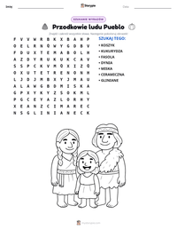 Podgląd drukowalnego arkusza ćwiczeń Przodkowie ludu Pueblo