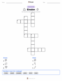 Erosion printable worksheet preview
