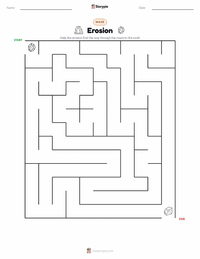 Erosion printable worksheet preview