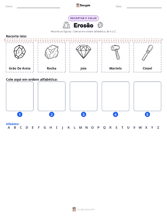 Recortar & Colar Alfabeto