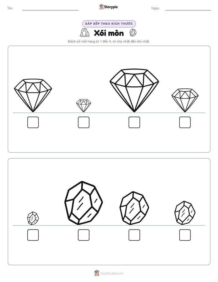 Thứ Tự Kích Thước