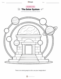 The Solar System coloring page for kids