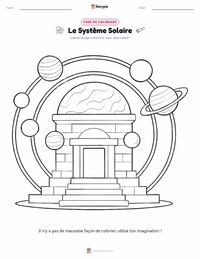 Page de coloriage Le Système Solaire pour les enfants