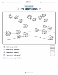 The Solar System printable worksheet preview