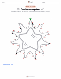 Das Sonnensystem druckbare Arbeitsblatt Vorschau