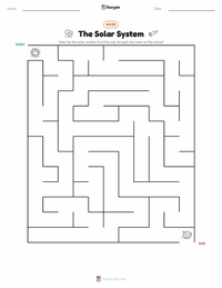 The Solar System printable worksheet preview