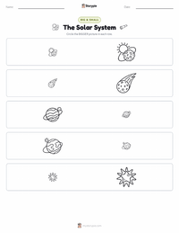 The Solar System printable worksheet preview