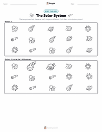 The Solar System printable worksheet preview