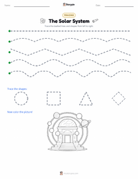 The Solar System printable worksheet preview