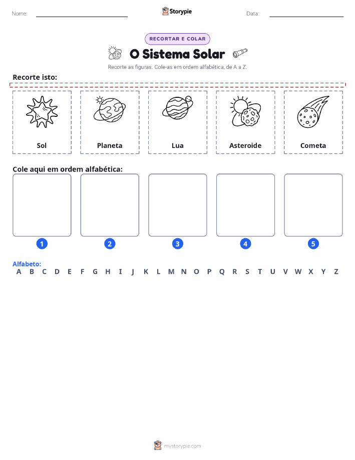 Recortar & Colar Alfabeto