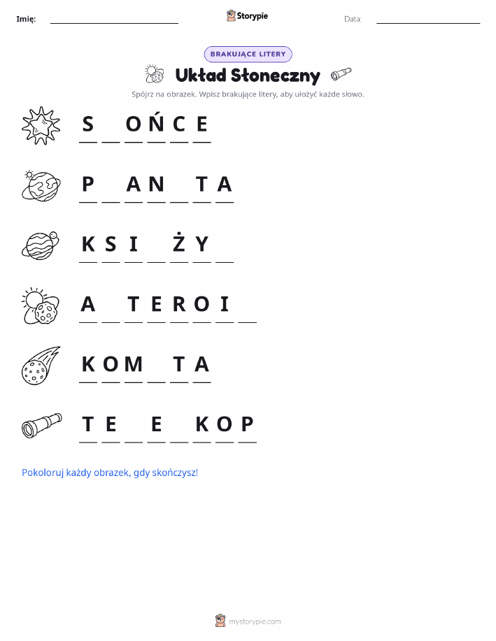 Brakujące Litery