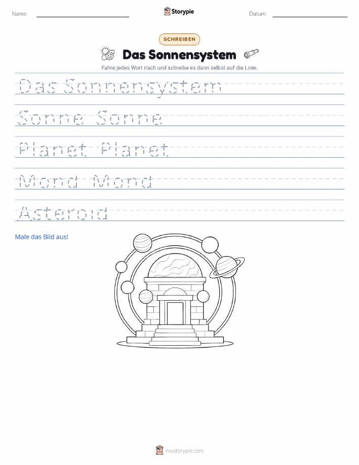 Schreibübung