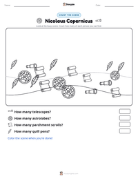 Nicolaus Copernicus printable worksheet preview