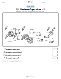 Nicolaus Copernicus afdrukbare werkblad voorbeeld