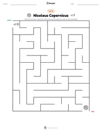 Nicolaus Copernicus printable worksheet preview