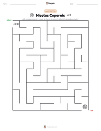 Aperçu de la feuille de travail imprimable Nicolas Copernic