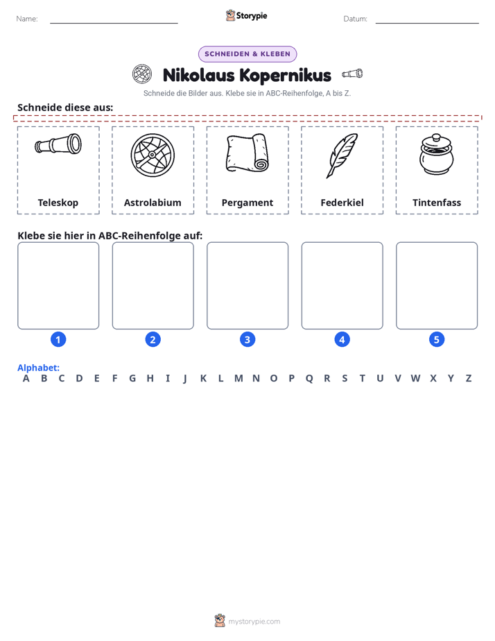 Schneiden & Einfügen Alphabet