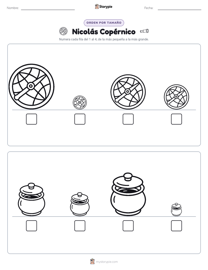 Orden de Tamaños