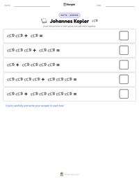 Johannes Kepler printable worksheet preview