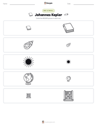 Johannes Kepler printable worksheet preview