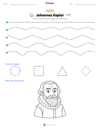 Johannes Kepler printable worksheet preview