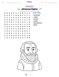 Johannes Kepler printable worksheet preview
