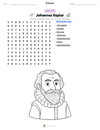 Prabaca lembar kerja cetak Johannes Kepler