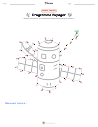 Aperçu de la feuille de travail imprimable Programme Voyager
