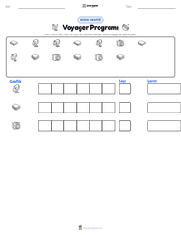 Voyager Programı yazdırılabilir çalışma sayfası önizlemesi