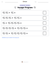 Voyager Programı yazdırılabilir çalışma sayfası önizlemesi