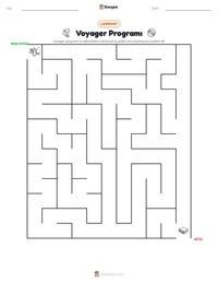 Voyager Programı yazdırılabilir çalışma sayfası önizlemesi