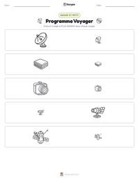 Aperçu de la feuille de travail imprimable Programme Voyager