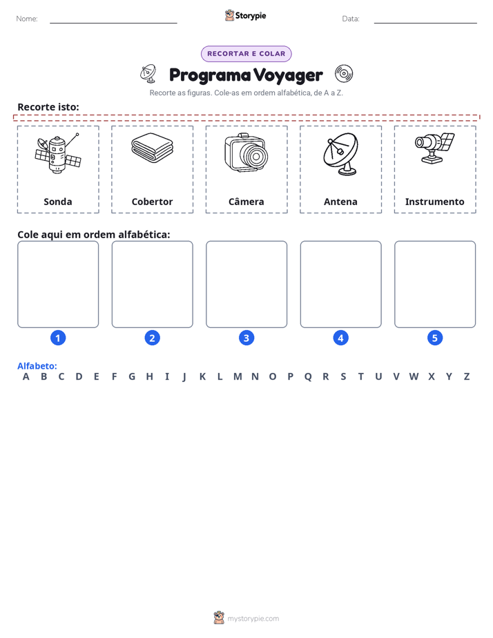 Recortar & Colar Alfabeto