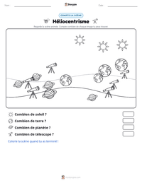 Aperçu de la feuille de travail imprimable Héliocentrisme