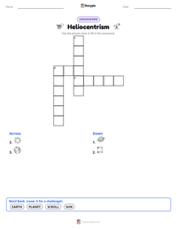 Heliocentrism printable worksheet preview