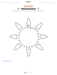 Heliocentrisme afdrukbare werkblad voorbeeld