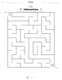 Heliocentrism printable worksheet preview